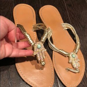 Hamsa Flip Flops - Size 7